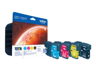 Brother LC1100XL - Pack de 4 - noir, cyan, magenta, jaune - cartouche d'encre originale