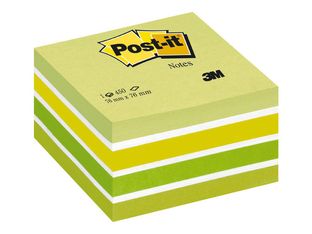 Post-it 76x76 cubo 450 hojas pastel verde