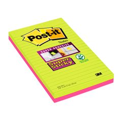 Post-it - 2 Blocs notes Super Sticky - grand format 125 x 200 mm