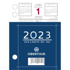 Oberthur Classique - Recharge bloc bureau - date à droite