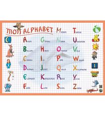 Aris Editions - Sous main éducatif effaçable "Alphabet" - 30 x 42 cm
