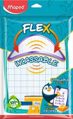 Maped - Kit ardoise blanche incassable - avec feutre et effaceur  - double face grands carreaux (seyes) - disponible dans différentes couleurs