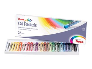 Pentel Arts - 25 pastels à l'huile - couleurs assorties - 8 mm
