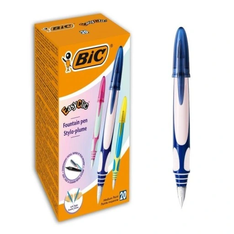 BIC EasyClic Standard - Stylo plume encre bleue - disponible dans différentes couleurs