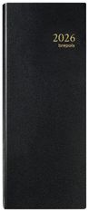 Agenda long Lima Jupiter B1 - 1 jour par page - 13 x 33 cm - noir - Brepols