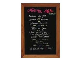 INOVSHOP - Cadre mural bois fond ardoise - 40 x 72 cm