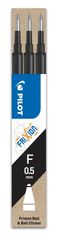 Pilot Frixion Point - 3 Recharges pour rollers effaçables - 0,5 mm - noir