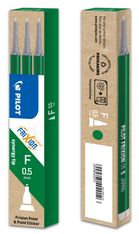 Pilot Frixion Point - 3 Recharges pour rollers effaçables - 0,5 mm - vert