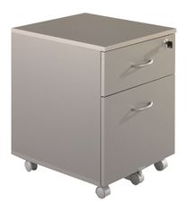 Caisson mobile WINCH 2 tiroirs dont 1 pour dossiers suspendus - Aluminium