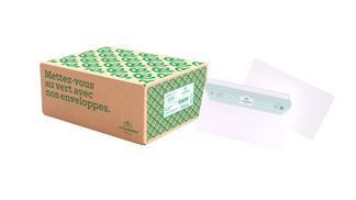 La Couronne - 500 Enveloppes recyclées DL 110 x 220 mm - 80 gr - sans fenêtre - extra blanc - bande auto-adhésive