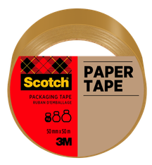 3M - Ruban adhésif d'emballage - 50 mm x 50 m - kraft marron