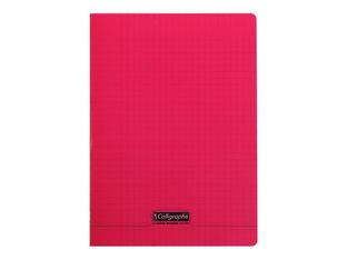 Calligraphe 8000 - Cahier polypro A4 (21x29,7 cm) - 96 pages - grands carreaux (Seyes) - rouge