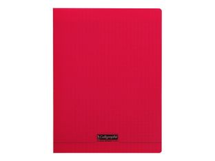Calligraphe 8000 - Cahier polypro 24 x 32 cm - 96 pages - grands carreaux (Seyes) - rouge