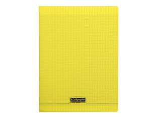 Calligraphe 8000 - Cahier polypro 24 x 32 cm - 96 pages - grands carreaux (Seyes) - jaune