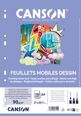 Canson - 50 feuilles à dessin - A4 - 90G - blanc