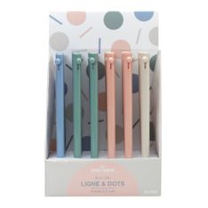 Stylo à bille ENZO VARINI "Ligne & Dots" 4 coloris assortis