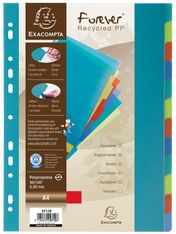 Exacompta Forever - Intercalaire 12 positions - A4 - polypropylène