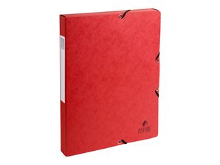 Exacompta Exabox - Boîte de classement en carte lustrée - dos 25 mm - rouge