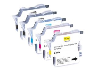 UPrint B-980/1100 PACK - paquete de 5 - Capacidad XL - negro, amarillo, cián, magenta - compatible - cartucho de tinta (alternativa para: Brother LC1100, Brother LC980)