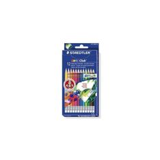 STAEDTLER Noris Club 144 50 - Crayon de couleur - couleurs assorties - avec gomme (pack de 12)