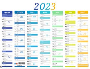 Oberthur Nuance - Calendrier 7 mois par face - 41 x 57 cm