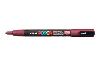 POSCA PC-3M - Marcador - permanente - vino tinto - tinta pigmentada al agua - 0.9-1.3 mm - fino