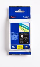 Brother TZe315 - Ruban d'étiquettes auto-adhésives - 1 rouleau (6 mm x 8 m) - fond noir écriture blanche 