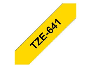 Brother TZe641 - Ruban d'étiquettes auto-adhésives - 1 rouleau (18 mm x 8 m) - fond jaune écriture noire 