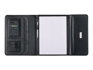 Oberthur Cambridge - Conférencier à rabat A4 avec calculatrice - noir