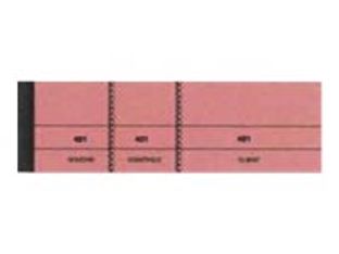ELVE - 10 Blocs passe-partout 3 volets - 50 x 150 mm - numéroté - rose