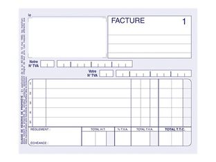 ELVE - Manifold Carnet de factures - 50 dupli - 10,5 x 14 cm