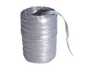 Maildor - Pelote de raphia synthétique - ruban d'emballage 100 m - argent