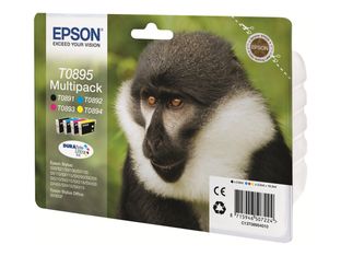 Epson T0895 Singe - Pack de 4 - noir, cyan, magenta, jaune - cartouche d'encre originale