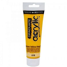Daler-Rowney Graduate - Peinture acrylique - 120 ml - jaune cadmium foncé