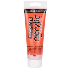 Daler-Rowney Graduate - Peinture acrylique - 120 ml - orange cadmium