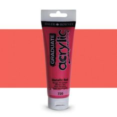Daler-Rowney Graduate - Peinture acrylique - rouge métallique - 120 ml