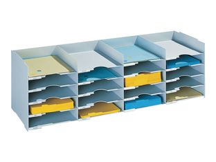 Bloc de classement 20 cases (pour documents A4) - gris