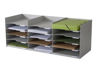 Bloc de classement 15 cases (pour documents 24x32cm) - gris