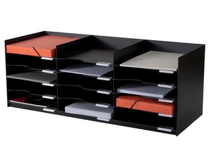 Bloc de classement 15 cases (pour documents 24x32cm) - noir