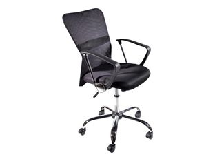 OfficePro LOUVOIS - Fauteuil - accoudoirs - maille - gris, noir