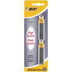 BIC Critérium - Pack de 24 mines pour porte mines - HB - 0,7 mm