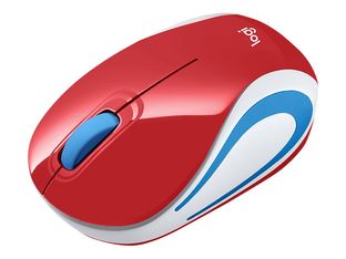 Logitech M187 - Mini souris sans fil - rouge