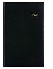 Agenda de la banque large Lima Jupiter 1er volume - 1 jour sur 2 pages - 17 x 27 cm - noir - Brepols