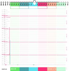 Oberthur Bien s'organiser - Calendrier mensuel - 12 feuilles - 30 x 30 cm