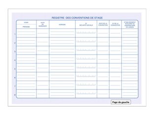 ELVE - Registre des conventions de stage - A4