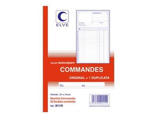 ELVE - Manifold Carnet de commandes - 50 dupli - 21 x 14 cm