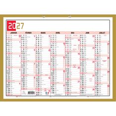 Calendrier Tricolore - 7 mois par face - 43 x 33,5 cm - Exacompta