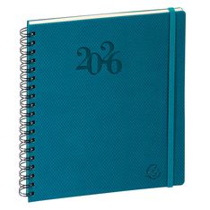 Agenda spiralé Swan Eurotime 18W - 1 semaine sur 2 pages - 15 x 17 cm - disponible dans différentes couleurs - Exacompta