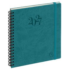 Agenda de bureau spiralé Swan Eurotime 18S - 1 semaine sur 2 pages - 15 x 17 cm - disponible dans différentes couleurs - Exacompta