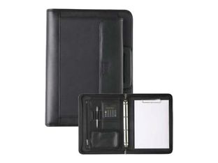 Oberthur Victoria - Conférencier A4 zippé, à poignées retractables - noir